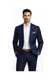 Resim Suitmen Erkek Silim Çift Yırtmaçlı Takım Elbise Bgl-st05568 Lacivert 