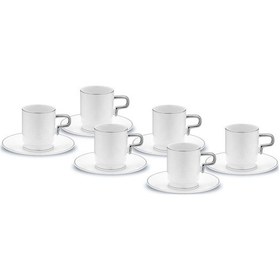Resim Jumbo Merse 6 Kişilik Kahve Fincan Takımı Platin 