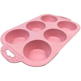 Resim 6 Bölmeli Muffin Kek Kalıbı Çok Renkli 