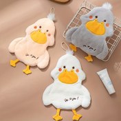 Resim Hi Hi Duck Mikrofiber Havlu - Süper Emici, Yumuşak ve Puf Puf Mutfak ve Banyo El Havlusu, Sevimli Ördek Tasarımı, Sarı Burun ve Ayaklar, Ev Dekoru, Banyo Dekoru için Mükemmel | Eğlenceli Tasarım | Dokulu, Banyo Dekoru, Yıkama Havluları 