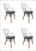Resim Mutfak Sandalyesi Kollu Sandalye Cafe Sandalyesi Salon Sandalyesi 