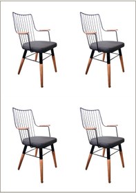 Resim Mutfak Sandalyesi Kollu Sandalye Cafe Sandalyesi Salon Sandalyesi 