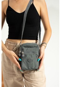 Resim Nemo Bags Gri Unisex Telefonluk, Cüzdan, Kartlık, Çapraz Askılı Omuz Çantası, 18x13cm Gri 