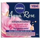 Resim Nivea Aqua Rose Kırışıklık Karşıtı Gece Bakım Kremi 50 ml 