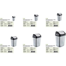 Resim Poly Time Klink Sallanır Kapak Ofis Banyo Mutfak Bahçe Çöp Kutusu Kovası / 20 Litre / Krem / 47X30X23 Cm. 