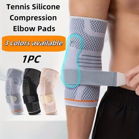 Resim Ayarlanabilir Tenis Dirsek Bandı - Nefes Alabilen Sıkıştırma Kolsu, Bağcıklı Kapatma, Erkekler ve Kadınlar İçin Hafif ve Esnek Tasarım - Tenis, Fitness, Açık Hava Sporları İçin Tüm Mevsim Konforu - 3 Renk Mevcut, Tenis Aksesuarları, Güvenli Uygunluk, Spor Yüzeysel Görünüm, Dayanıklı Yapı 