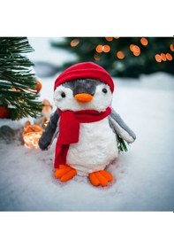 Resim Toyzz 40 Cm Peluş Pingu Penguen Kırmızı Şapkalı Peluş Oyuncak Uyku Arkadaşı 