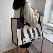 Resim Disney Yeni Mickey Büyük Kapasiteli Moda Karikatür İşe Gidiş Geliş Çantası Şirin El Çantası 