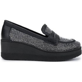 Resim Tamer Tanca Kadın Hakiki Deri Beyaz Taşlı Loafer Ayakkabı 937 23043 Bn Ayk Y25 Beyaz Taslı Beyaz 