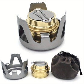 Resim Kamp Ocağı, Ultrahafif Mini Ocak Alüminyum Standlı Açık Hava Yürüyüş Piknik Tırmanış İçin, 4 Renk Seçeneği 