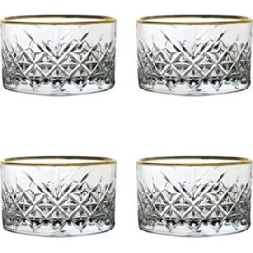 Resim Paşabahçe 530040 Timeless Golden Touch Kase 9 Cm 4 Lü 