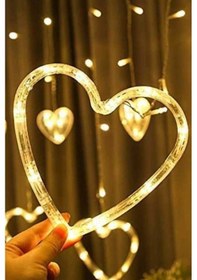 Resim Dekoratif Kalpli Saçak Ip Perde Led Işık Aydınlatma Günışığı Gün Işığı 