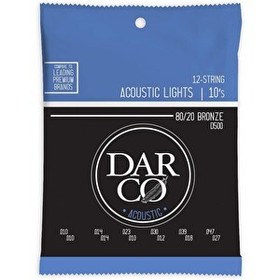 Resim Martin & Co Darco D500 80/20 Bronze 12 Telli Akustik Gitar Teli Light 10-47 