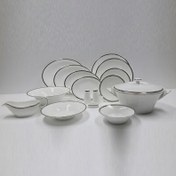 Resim Evaliza Coupe Paisley Platin 60 Parça 12 Kişilik Yemek Takımı 