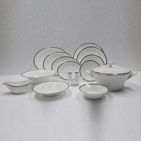 Resim Evaliza Coupe Paisley Platin 60 Parça 12 Kişilik Yemek Takımı 