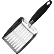 Resim Suntek Kedi Kumu Küreği Kum Temizleme Aleti Saplı Siyah-sap 