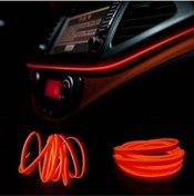 Resim Boostzone Torpido Led Ip Neon Işıklı Dekoratif Turuncu 5 Metre 