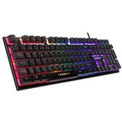 Resim Everest KB-24 Siyah Rainbow Q Membrane Oyuncu Klavyesi 