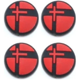 Resim Nintendo Switch/switch Oled /switch Lite Uyumlu 3d Analog Koruyucu Silikon Splatoon Kırmızı 