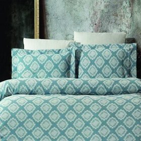Resim Maxstyle Damask Lyocell Mavi Çift Kişilik Nevresim Takımı 