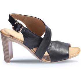 Resim Genel Markalar Shoes Siyah Deri Kadın Topuklu Sandalet 01wn4115 