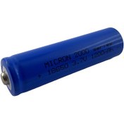 Resim Micron 1200 mAh 3.7 V 18650 Başlı Li-Ion Şarj Edilebilir Pil 