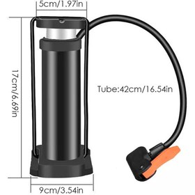 Resim Techmaster Manuel Ayaklı Pompa Bisiklet Top Havuz Şişirme Pompası Siyah +2uç 