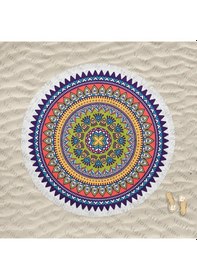 Resim Marte Home Renkli Mandala - Yuvarlak Püsküllü Plaj Havlusu (540269431) 