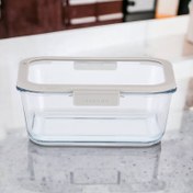 Resim Primanova D-NEOFGL120 Fika Glace Cam Saklama Kabı 1200 ml Bej 