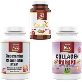 Resim Ncs Collagen Tip-1-2-3-180 Tablet+ Ncs Glucosamine 180 Tablet + Ncs Vitamin C 120 Tablet 