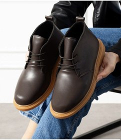 Resim Bağcıklı Bilek Boy Klasik Termo Taban Bot - Kahverengi - 39 Kahverengi 