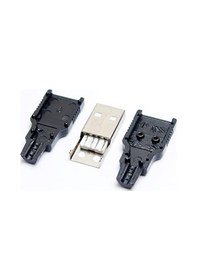 Resim 2 Adet Plastik Kapaklı Usb A Tipi Erkek Soket 2 Adet Usb Dişi 