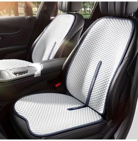 Resim Honeybeeshop Siyah Tekli Koltuk Yaz Buz İpeği Oturma Soğutucu Ped Evrensel Araç İç Aksesuarı 
