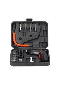 Resim Teltree 48 Parça 4.2v Li-poly Akülü Elektrikli Tornavida Seti - 90 -180 Döner Kolu, 3.5n/m Tork, Ev Montajı İçin, Abs+metal Malzeme, Taşınabilir Depolama Kutusu 