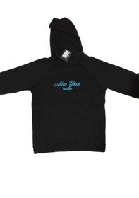 Resim Kadın Kapşonlu Nakışlı Siyah Sweatshirt Siyah 