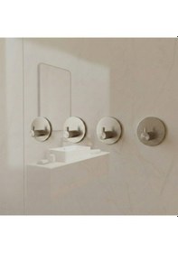 Resim Zift Unique 4 Adet Paslanmaz Çelik Krom Banyo/Bornoz/Havlu Askısı Krom 
