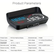 Resim Willowhaven Mavi Anjkflur Obd2 Hud Göstergesi Dijital Hız Göstergesi Ve Uyarı Sistemi 