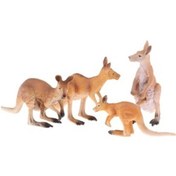 Resim Zcjb Vahşi Hayvan Aksiyon Modeli Oyuncak Kanguru Bebek Ev Masa Dekorasyonu-65851 