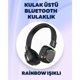 Resim Techno Stock Yüksek Ses Kaliteli Kablosuz Kulak Üstü Kulaklık – Bt 5.3 