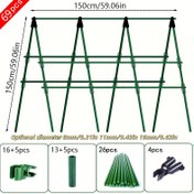 Resim 150.01cm×150.01cm Ağır Hizmetli Tırmanma Bitkisi Çit Çerçevesi için Uygun 69 Adet Set, Güçlü Metal Bahçe Temel Sebze Asma Çit Kalınlaştırılmış PVC Çelik Boru Dayanıklı Anti-Aging Fasulye Bitkisi Destek Çubuğu Gül Asma Çit Yeniden Kullanılabilir, Ev ve Ticari Kullanım İçin Uygun, Ticari Bahçe Düzeni | Modern Bahçe Tasarımı | Dayanıklı Plastik Çerçeve, Bahçe Çit (Çeşitli Çap Bitki Çit Seçenekleri) 