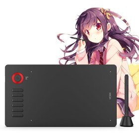 Resim E&D Collection VEIKK A15 Pro grafik çizim tableti, 10 x 6 inç dijital çizim tableti, 12 kısayol tuşu ve bir Quick D 