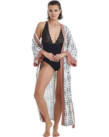 Resim Kadın Sabahlık 51382 - Baskılı Çok Renkli 