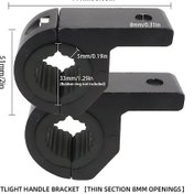 Resim Chuangyinshop 2pcs 8mm Alüminyum Alaşım Tutamak Braket 6mm 8mm 10mm Yardımcı Sürüş Işığı Bağlantı Braketi 