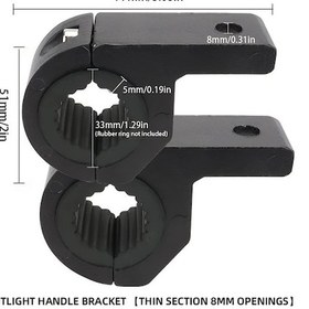 Resim Chuangyinshop 2pcs 8mm Alüminyum Alaşım Tutamak Braket 6mm 8mm 10mm Yardımcı Sürüş Işığı Bağlantı Braketi 