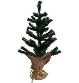 Resim Yılbaşı Masa Üstü Çam Ağacı Jütlü 30 Cm 