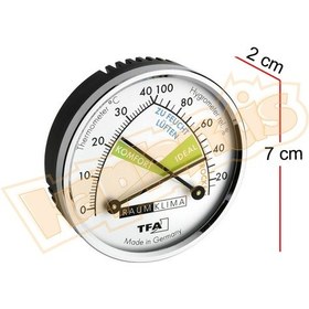 Resim Tfa Analog Termometre Higrometre 3 N11.995 