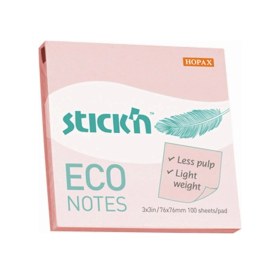 Resim Stıckn Yapışkanlı Not Kağıdı 100 Yp 76x76 Eco Pastel Pembe He21746 - 12'li Paket 