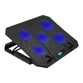 Resim Ventus 5 Fanlı LED Aydınlatmalı Notebook Soğutucu Siyah 