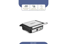 Resim Inox Izgara ve Tost Makinesi 2000W, Gri, Pratik ve Şık Tasarım 