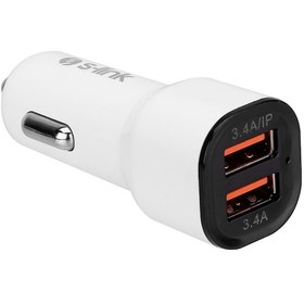 Resim S-Link Sl-Ec30M Micro Usb 3.4A 2 Usb Beyaz Araç Şarj Cihazı 